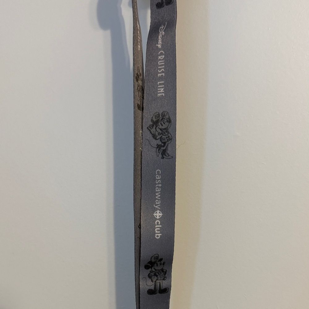 Disney Mickey Mouse Blue and Gray Lanyard Card Holder - Picture 2 of 3